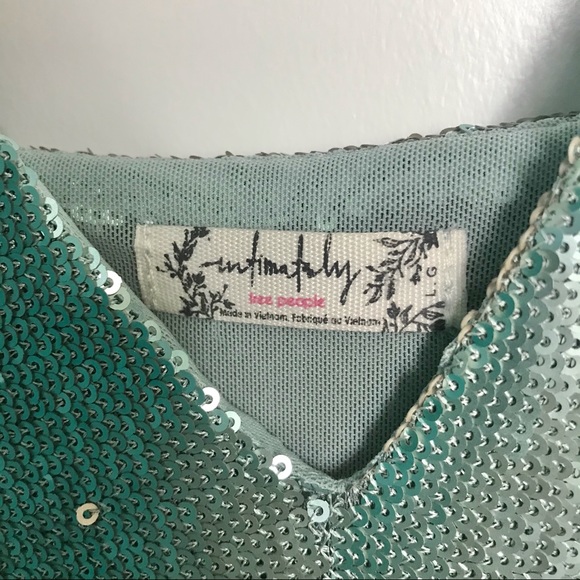 Free People Ice Blue Sequin Mini Dress 🧊 - Picture 3 of 6